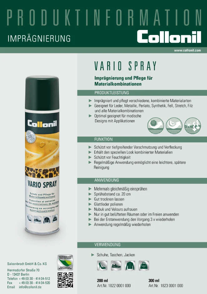 Element 2 von 2 (Bild) – Collonil Spray Imprägnierung/Pflege 18230001000 Vario Classic 300ml