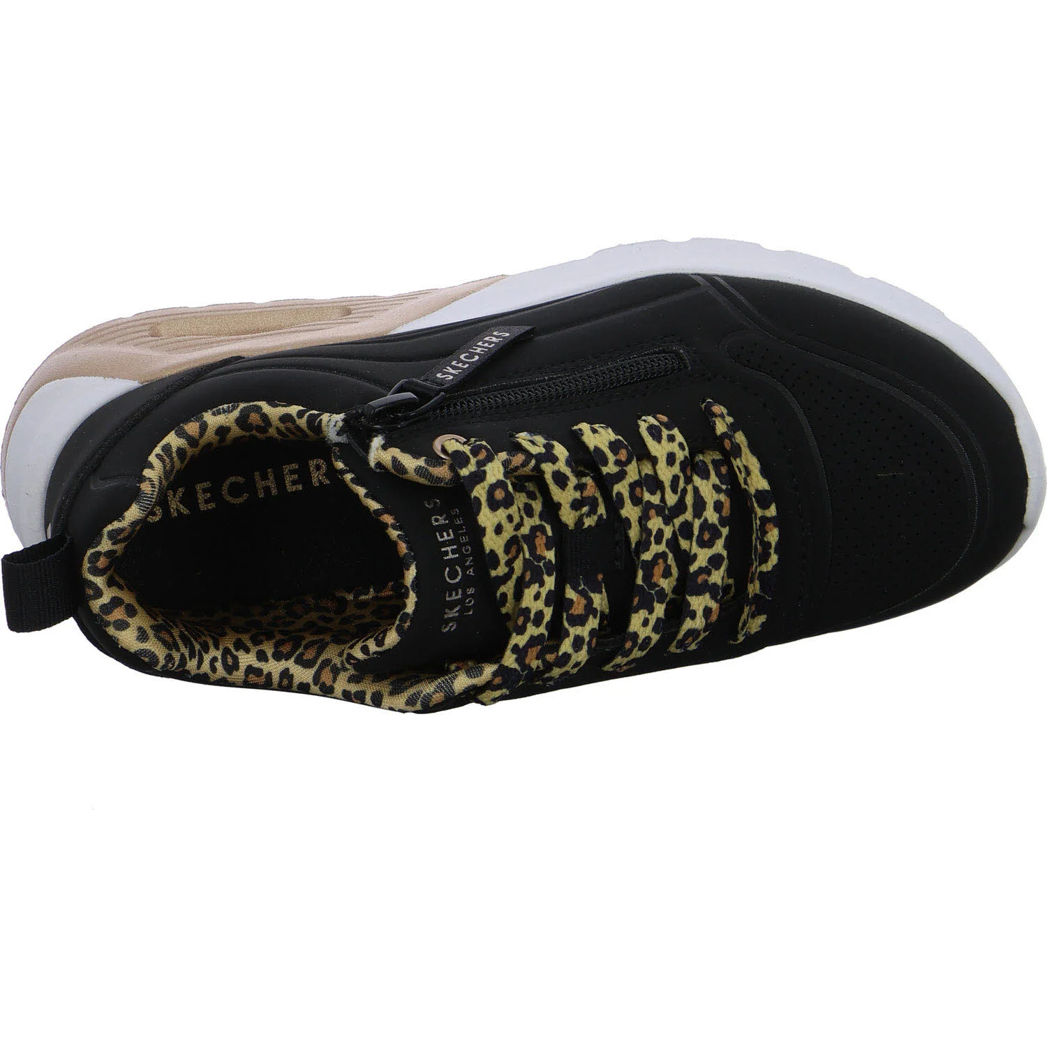 Skechers Kinder Halbschuhe zum Schnüren 310708L BLK UNO Lite 2.0 - Leopard Stride black normal