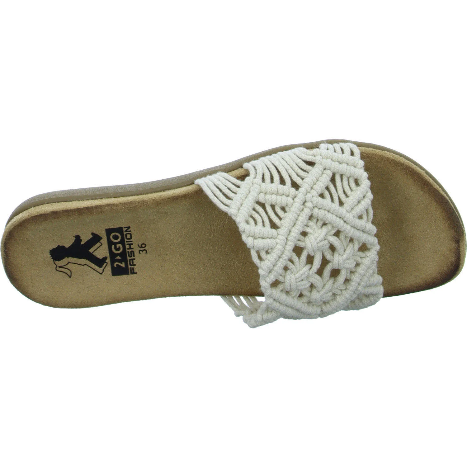 2go Fashion Damen Pantoletten 8962701-4 8962701 beige normal