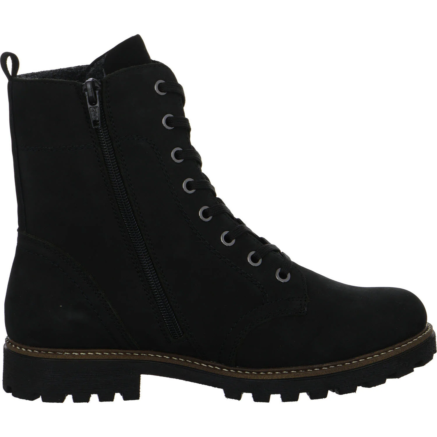Remonte Damen Schnürstiefel warm D8489-02 D8489 schwarz/schwarz G (weit)