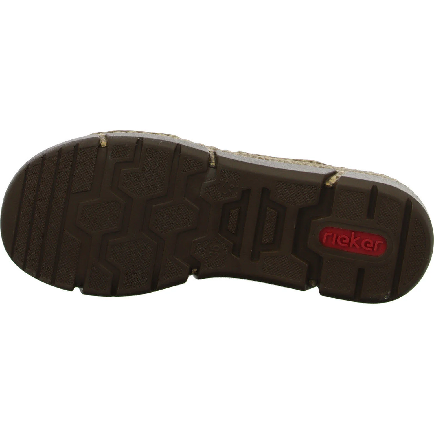 Rieker Damen Pantoletten V2392-24 V2392 braun/schwarz E 1/2 (schmal)