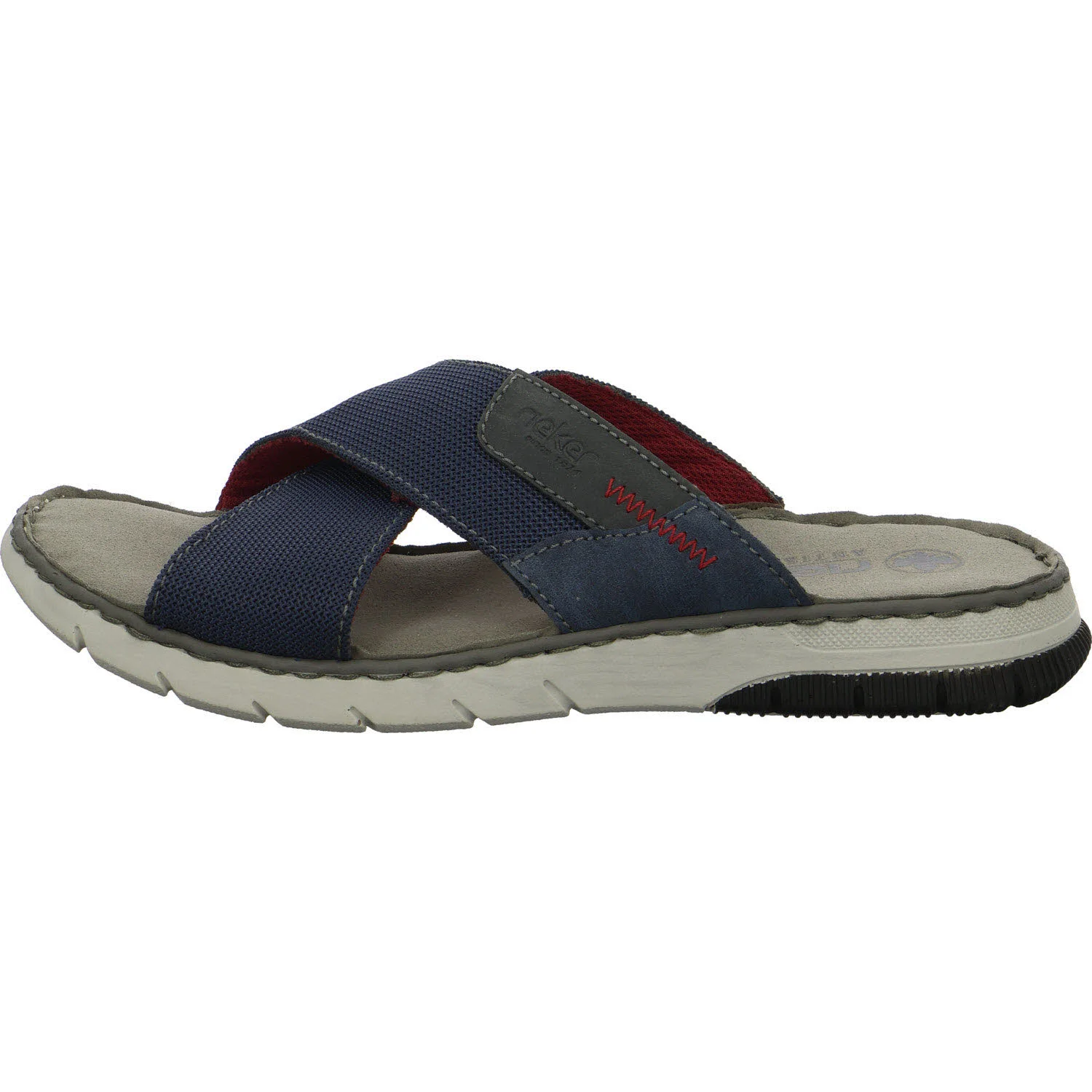 Rieker Pantoletten 25250-14 25250 atlantis/blei/denim G 1/2 (weit)
