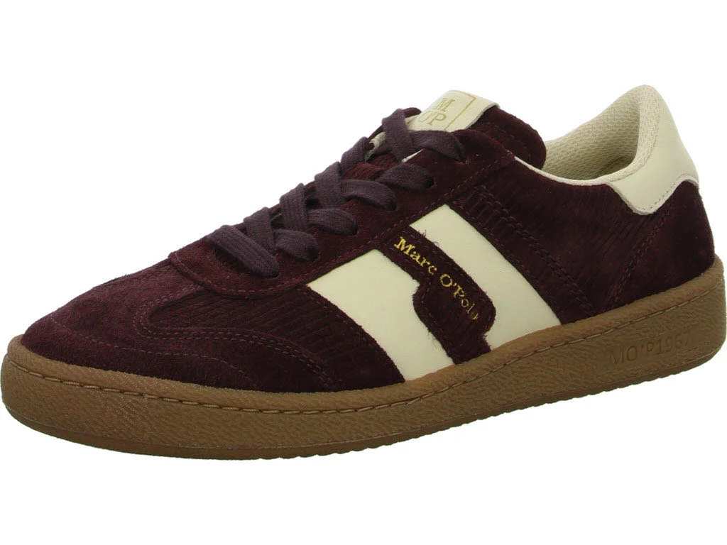 Marc O'Polo Damen Schnürschuhe 50716263505329 355 50716263505329 dark aubergine red/raw cotton normal