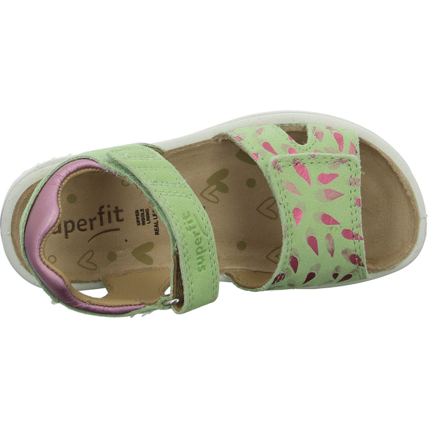 Element 8 von 8 (Bild) – Superfit Kinder Sandalen 1-609004-7520 Sparkle hellgrün/pink WMS mittel