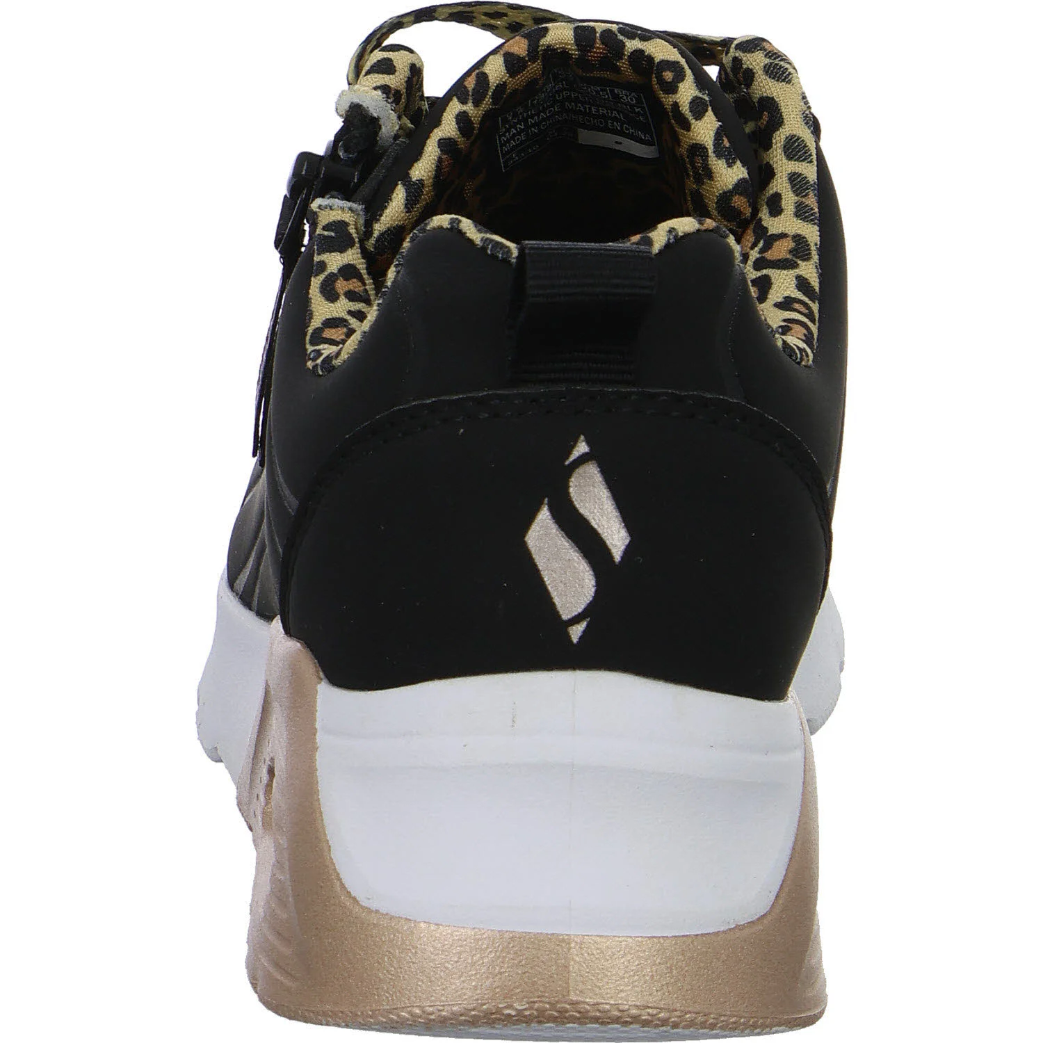Skechers Kinder Halbschuhe zum Schnüren 310708L BLK UNO Lite 2.0 - Leopard Stride black normal