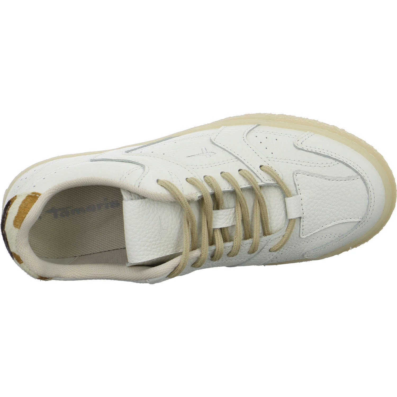 Tamaris Damen Schnürschuhe 1-23600-47-106 1-23600-47 white leather comb normal