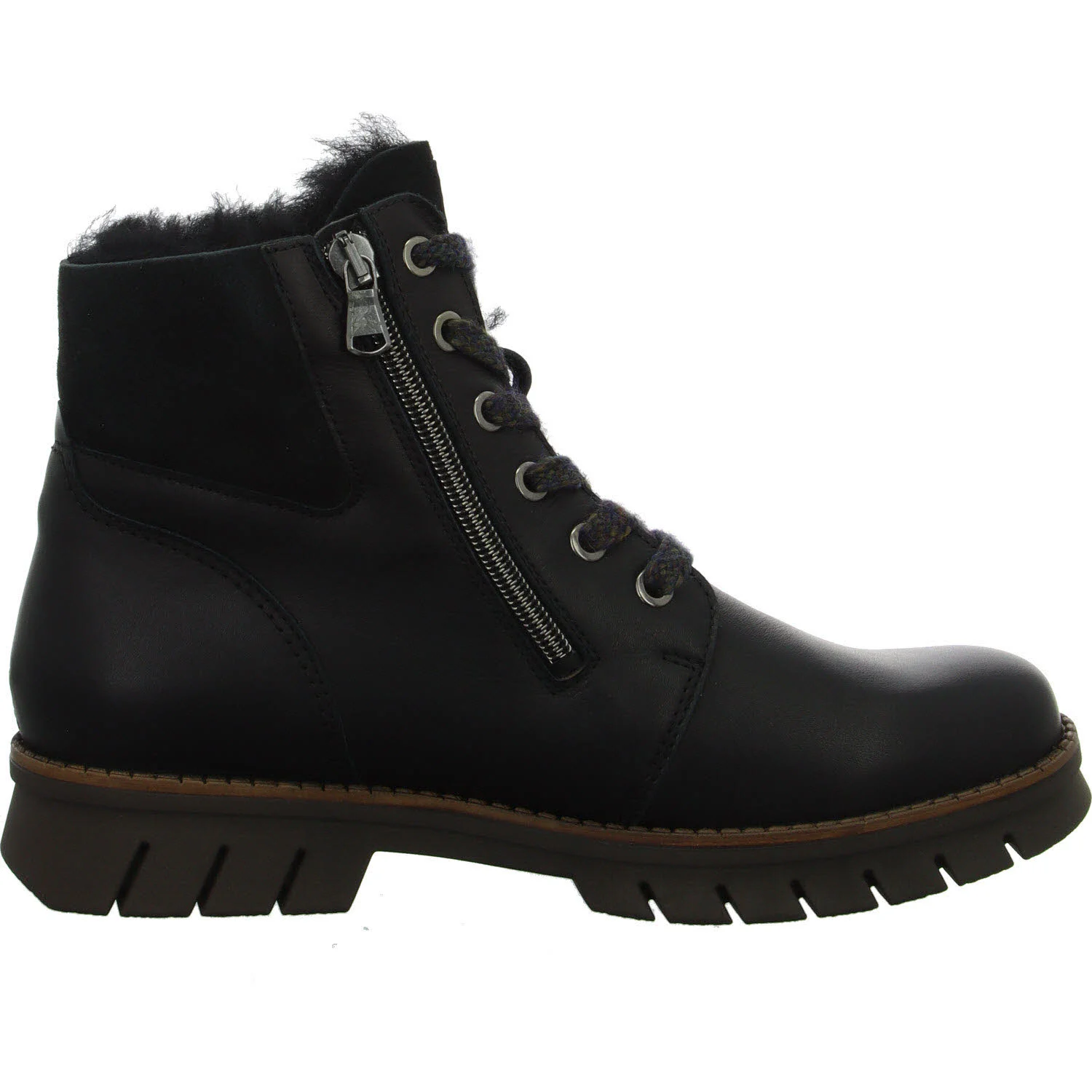 Waldläufer Damen Schnürstiefel warm 975901-202/001 H-Xara schwarz H (weit)