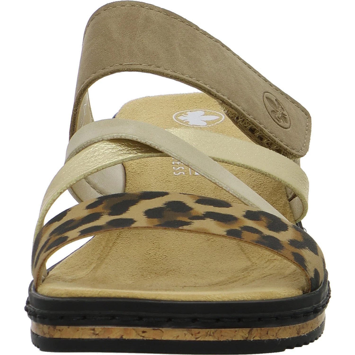 Rieker Damen Pantoletten V3652-62 V3652 beige/ginger/lightgolg/shell F (normal)
