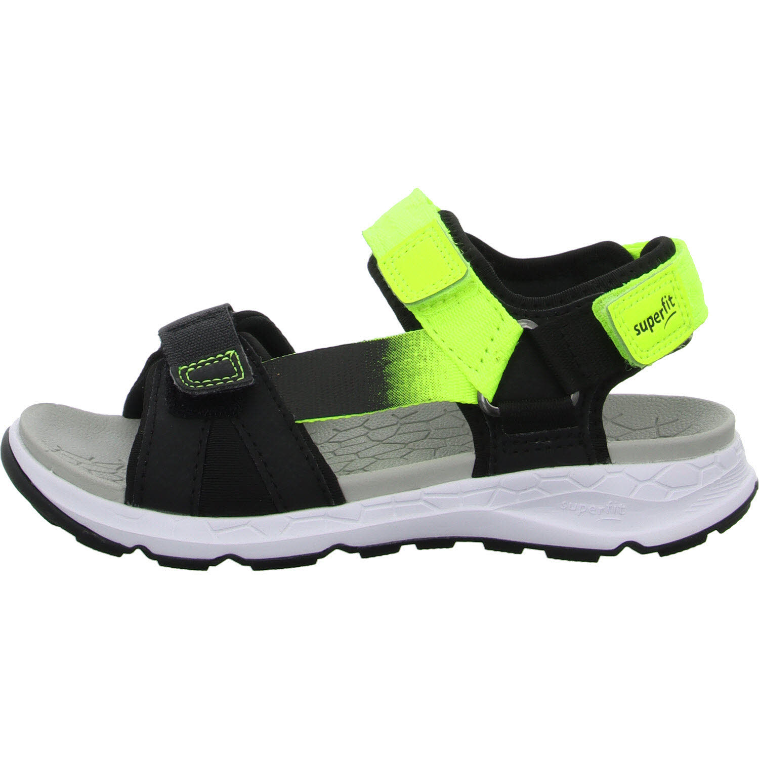 Superfit Kinder Sandalen 1-000580-0010 Criss Cross schwarz/gelb WMS mittel