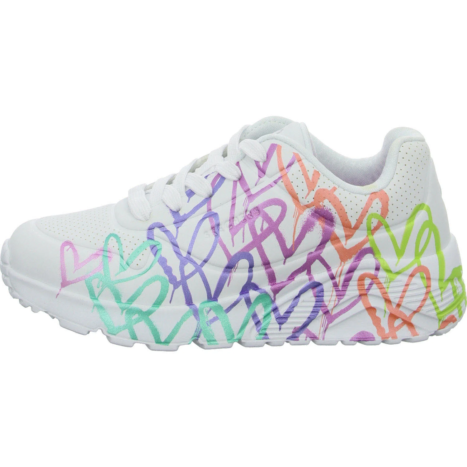 Skechers Kinder Halbschuhe zum Schnüren 314098L WMLT UNO Lite - Metallic Joy white/multi normal