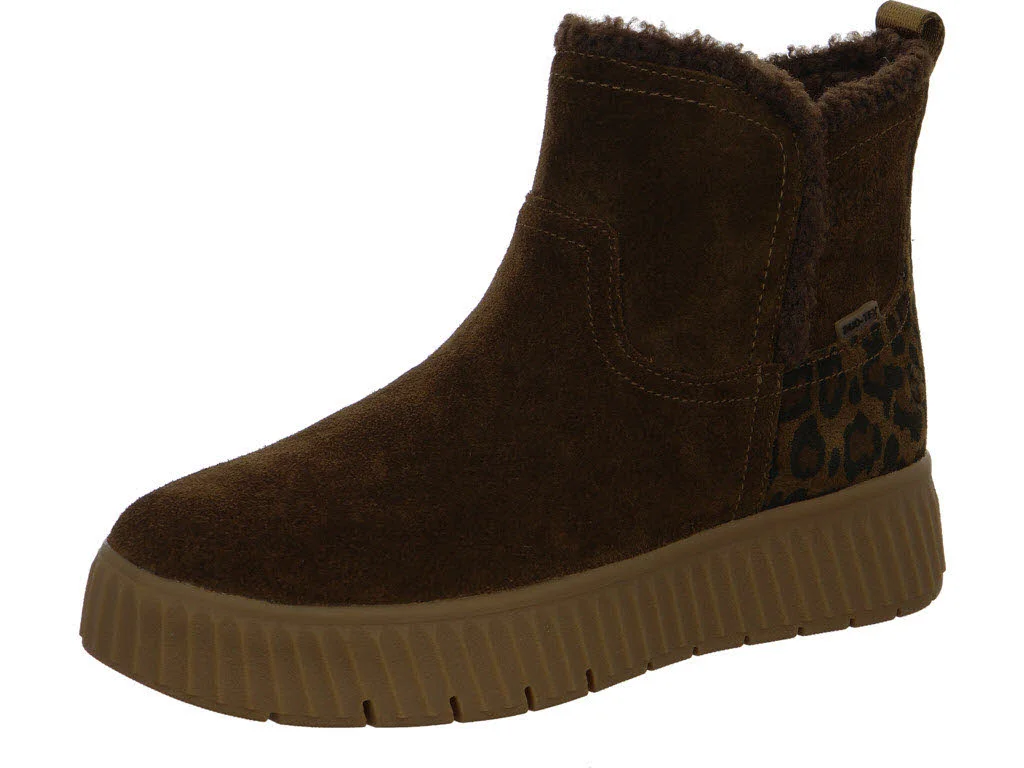 Tamaris Comfort Damen Stiefelette warm 8-86422-45-370 8-86422-45 tobacco/leo weit