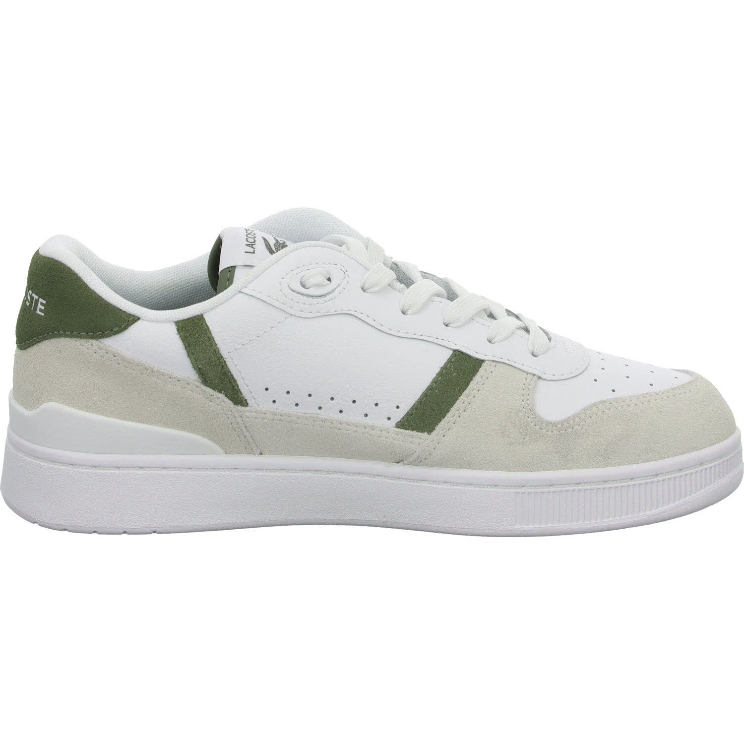 Lacoste Herren Schnürschuhe 51SMA0168_2H4 Men's T-Clip Set Sneakers white/khaki normal