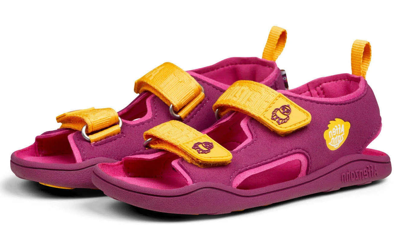 Affenzahn Kinder Sandalen 00392-40010 Sandale Vegan Airy Vogel gelb/lila normal