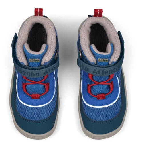 Affenzahn Kinder Schaftstiefel 01487-30052 Übergangsschuh Vegan Explory Wal rot, blau, grau normal