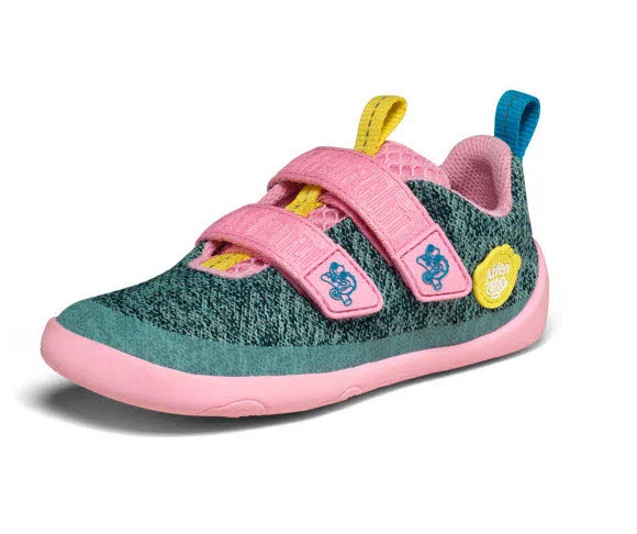 Affenzahn Kinderschuh zum Schlupfen 00397-30228 Knit Happy Chamäleon türkis/pink normal