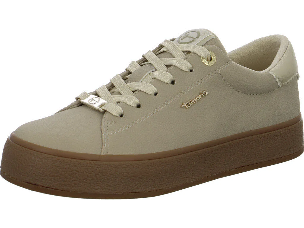 Tamaris Damen Schnürschuhe 1-23787-47/402 1-23787-47 beige comb normal