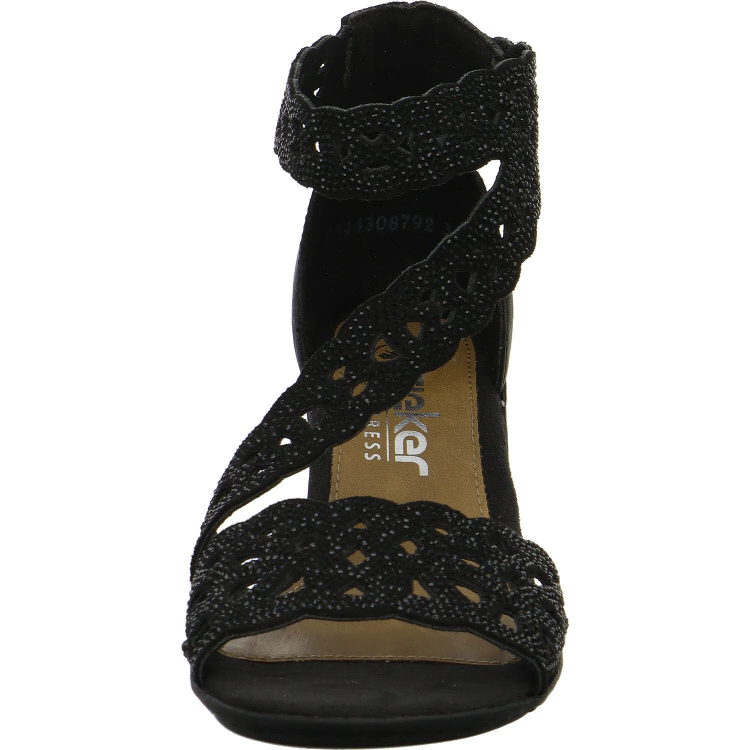 Rieker Damen Sandalen 64657-00 64657 schwarz/schwarz F (normal)