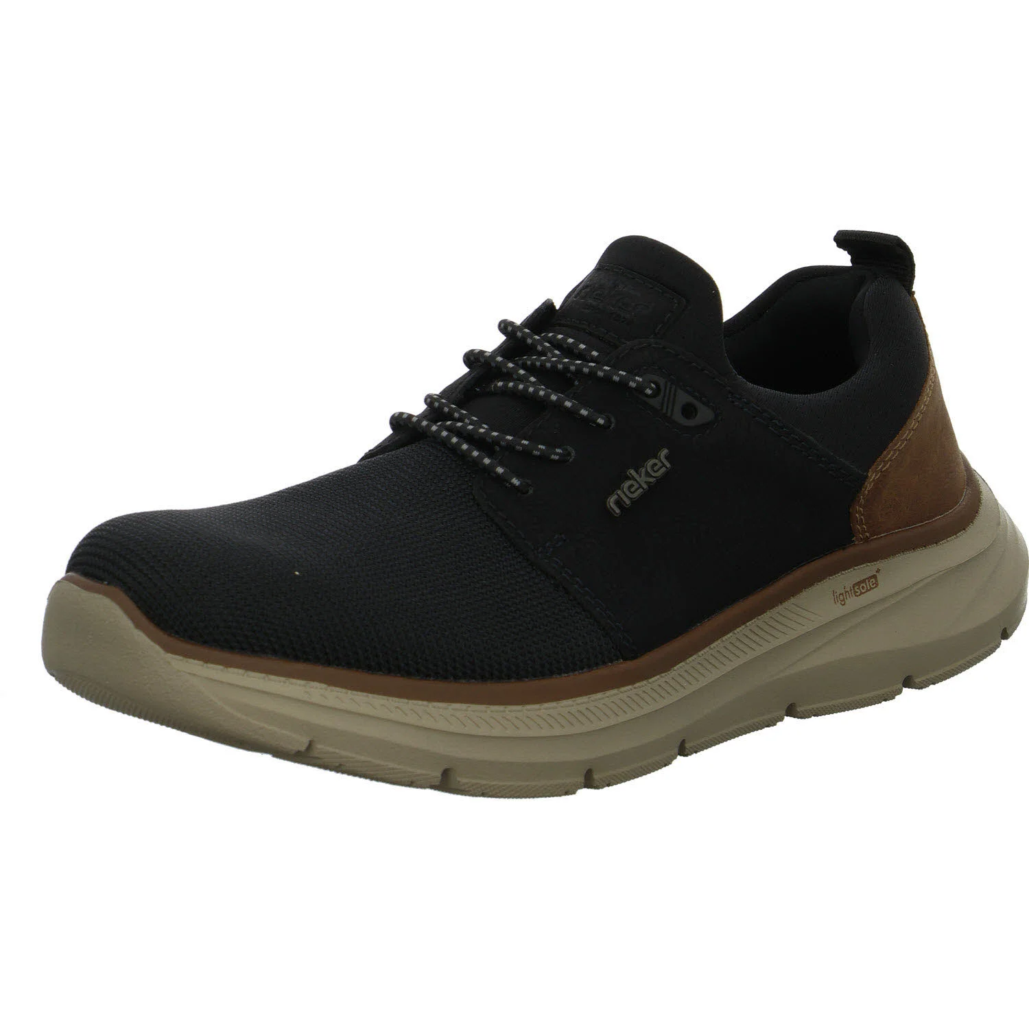 Rieker Herren Slipper B1850-00 B1850 schwarz/schwarz/zimt/schwarz G 1/2 (weit)