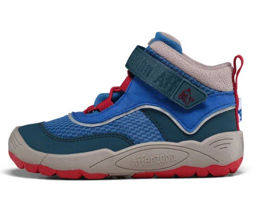 Affenzahn Kinder Schaftstiefel 01487-30052 Übergangsschuh Vegan Explory Wal rot, blau, grau normal