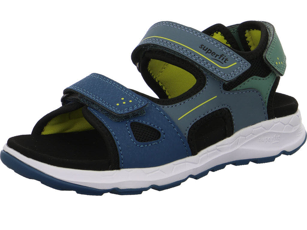 Superfit Kinder Sandalen 1-000583-8060 Criss Cross blau/gelb WMS mittel