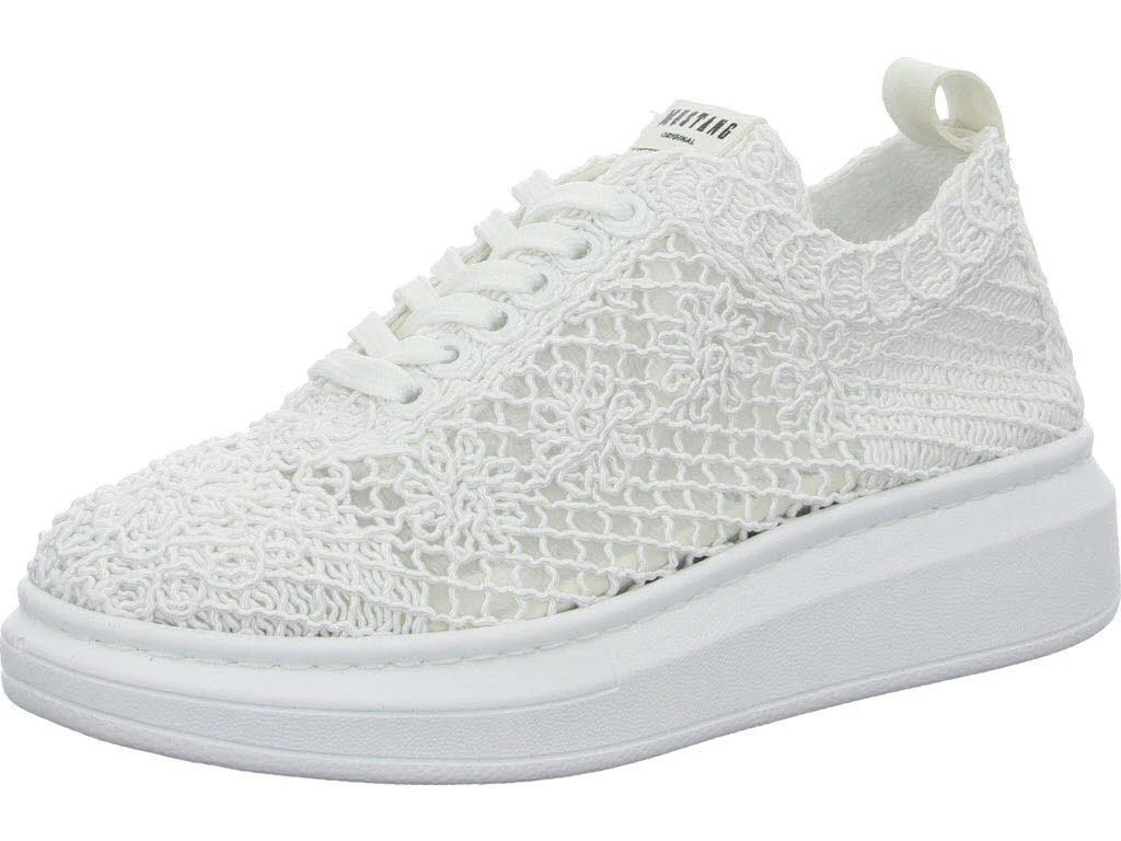 Mustang Damen Schnürschuhe 1468301-1 1468301 weiss normal