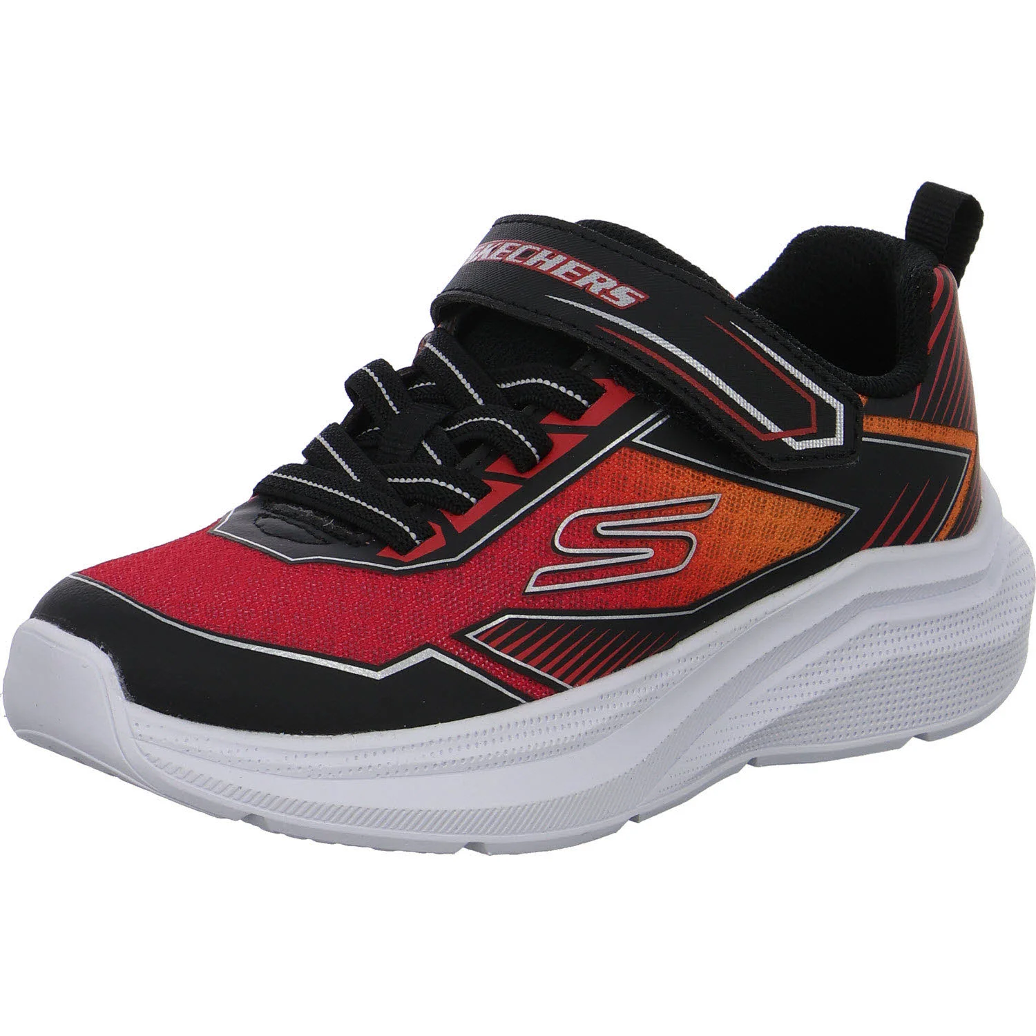Skechers Kinderschuh zum Schlupfen 404127L BKRD Microspec Velocity - Grid-Drift black/red normal