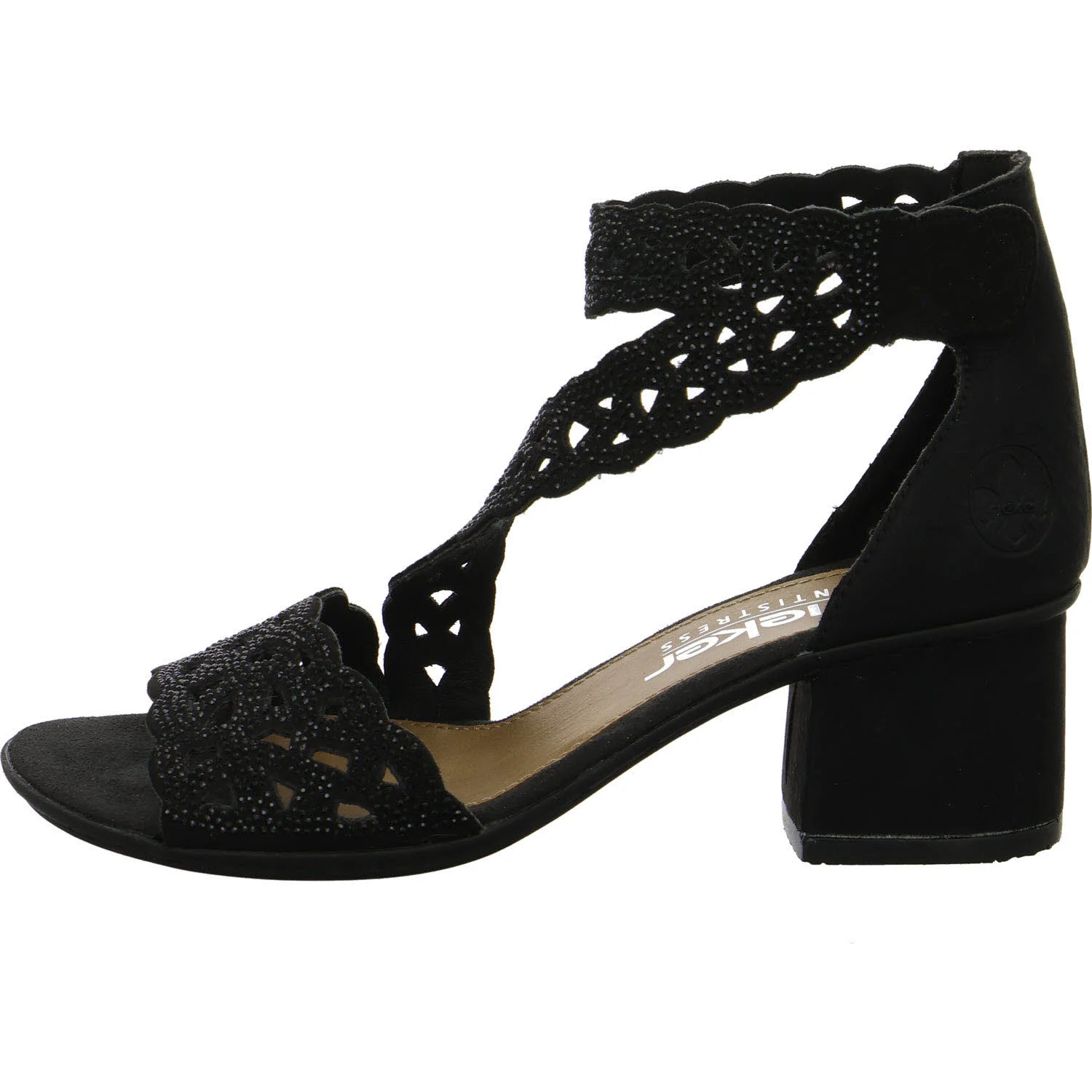Rieker Damen Sandalen 64657-00 64657 schwarz/schwarz F (normal)
