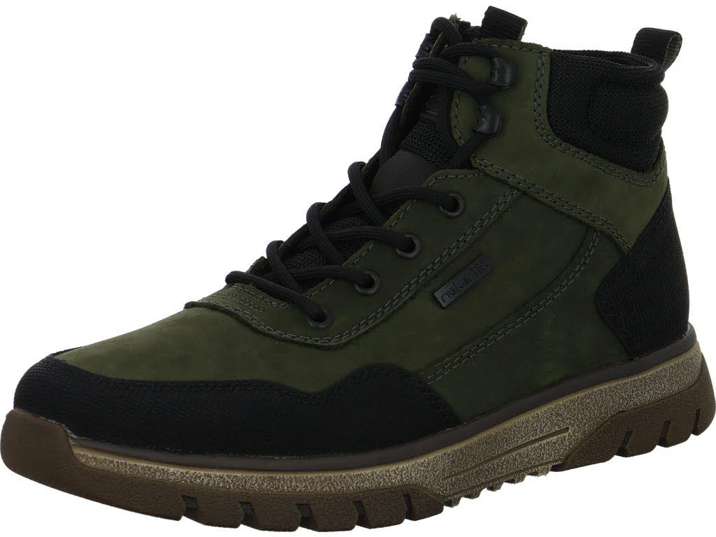 Rieker Herren Schnürstiefel warm B9310-54 B9310 schwarz/moor/schwarz/schwarz H (extra weit)