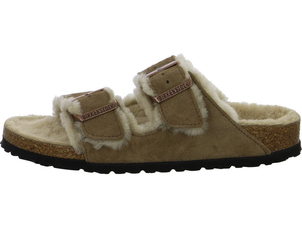 BIRKENSTOCK Pantoletten 1033169 Arizona Shearling dark tea schmal