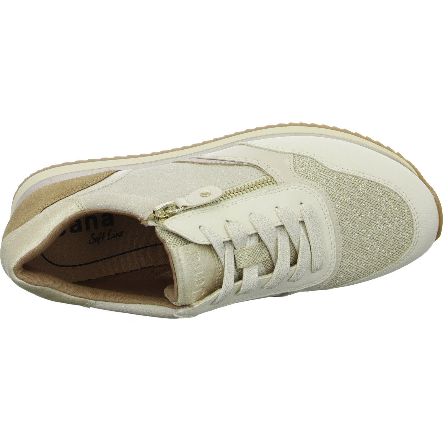 Jana Damen Schnürschuhe 8-23774-43/414 8-23774-43 ivory comb H (weit)