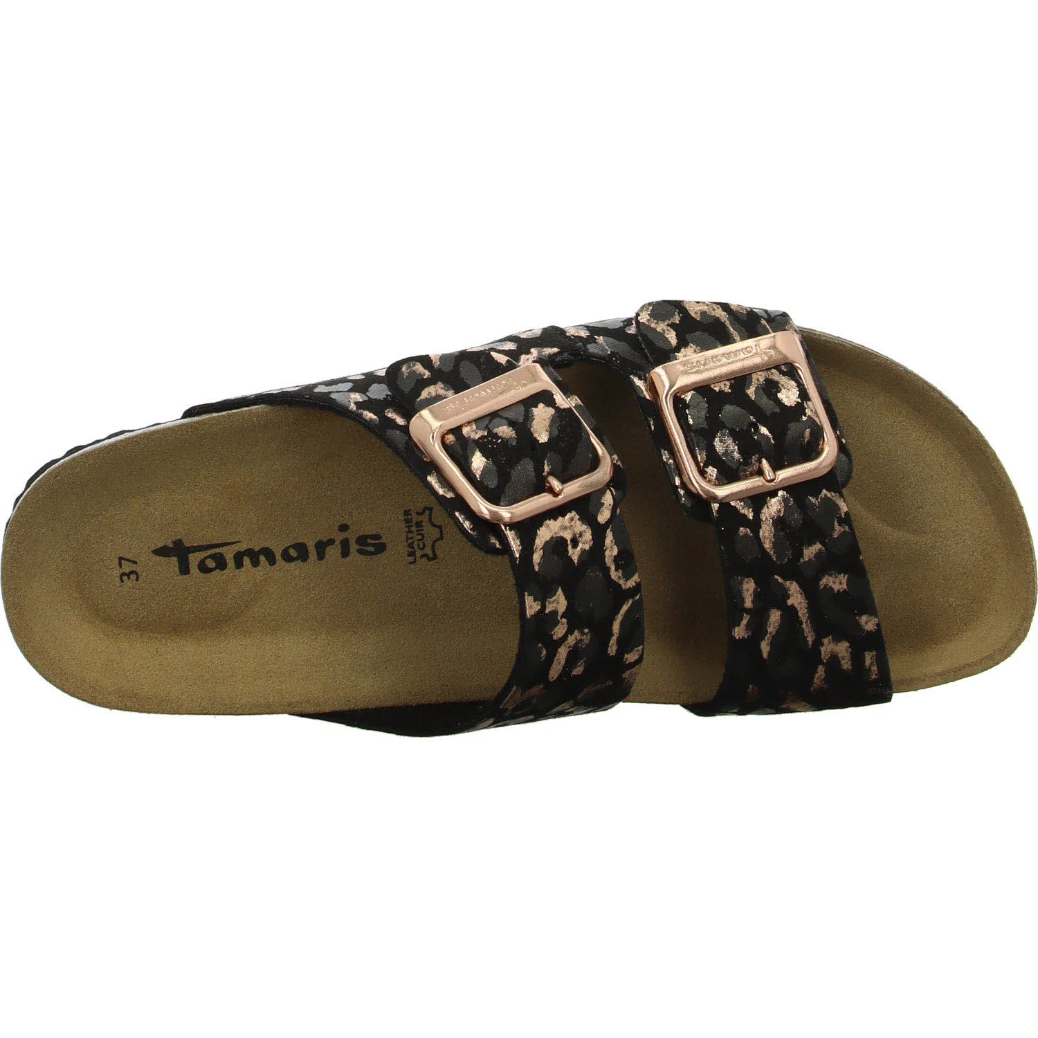 Element 8 von 8 (Bild) – Tamaris Damen Pantoletten 1-27523-46/090 1-27523-46 black/leopard normal