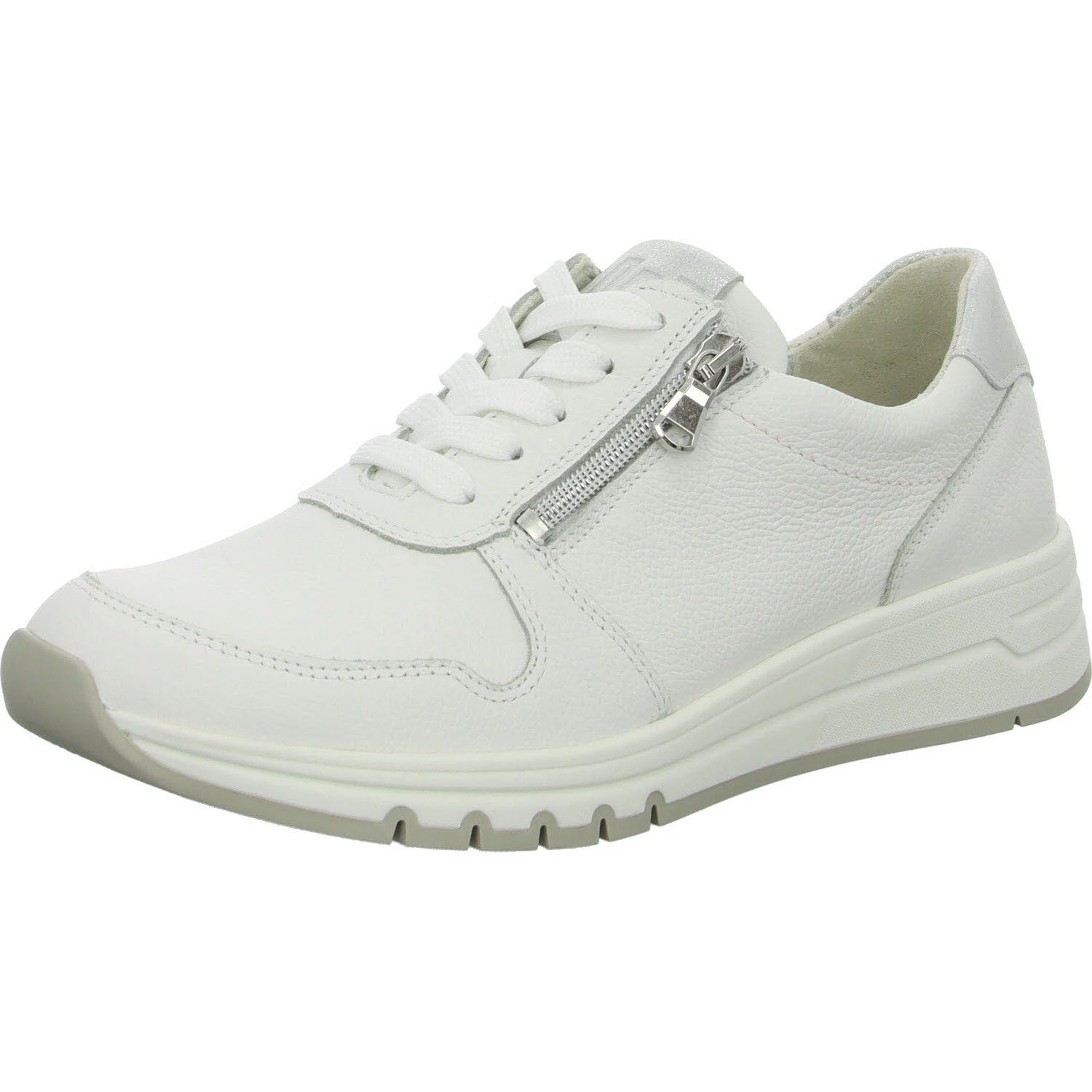 Element 2 von 8 (Bild) – Waldläufer Damen Schnürschuhe 957004-204/663 H-April weiss silber H (weit)