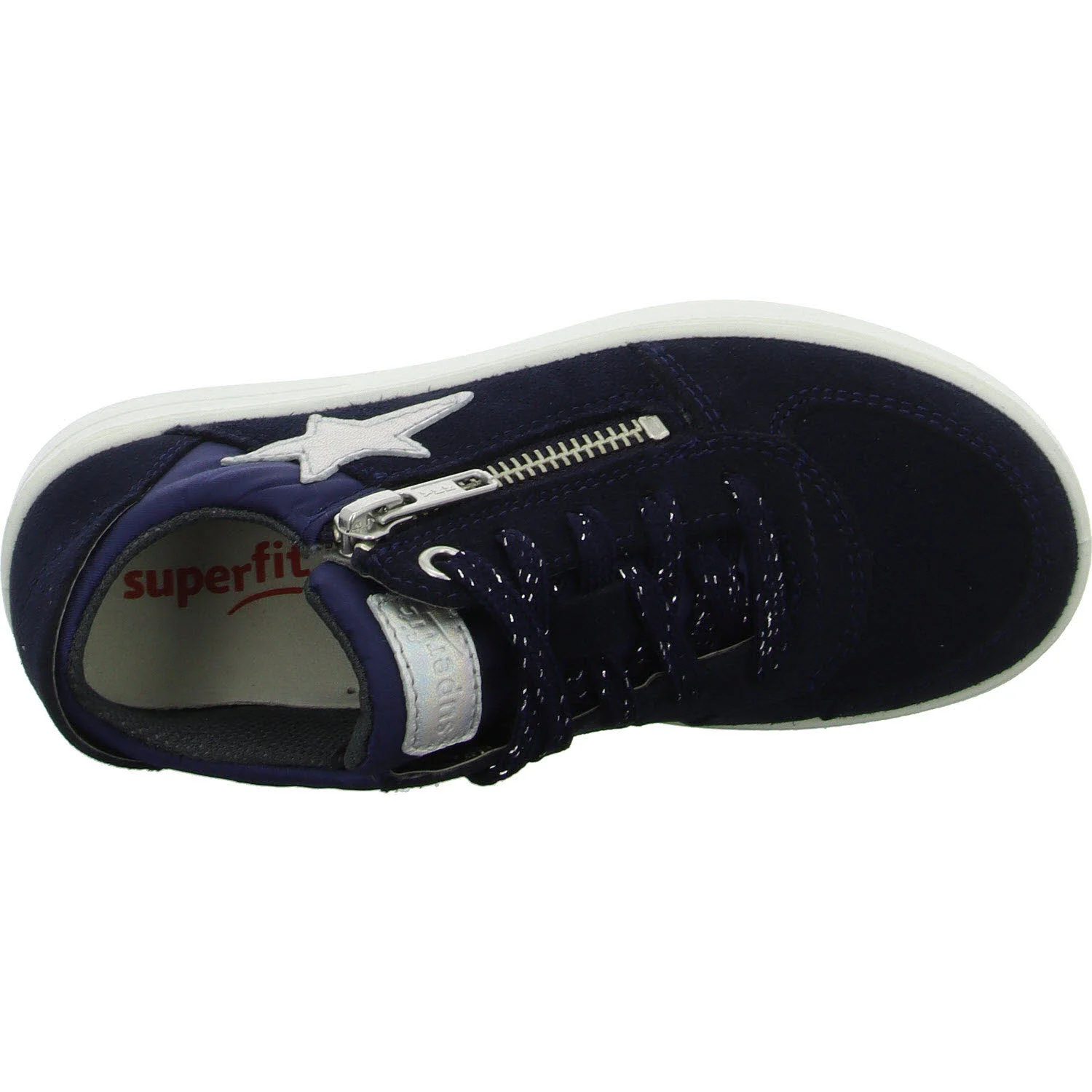 Superfit Kinder Halbschuhe zum Schnüren 1-000802-8020 Stella blau/silber WMS mittel