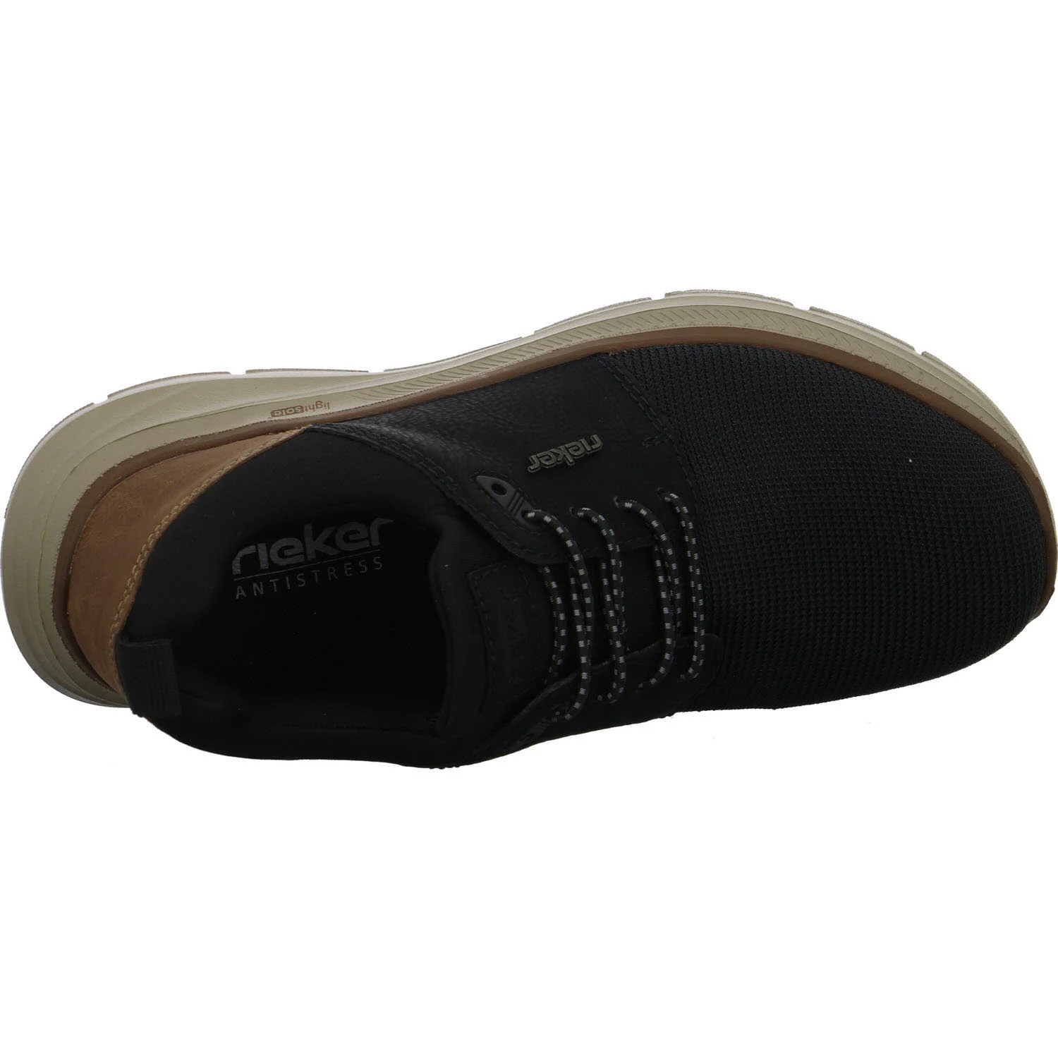 Rieker Herren Slipper B1850-00 B1850 schwarz/schwarz/zimt/schwarz G 1/2 (weit)