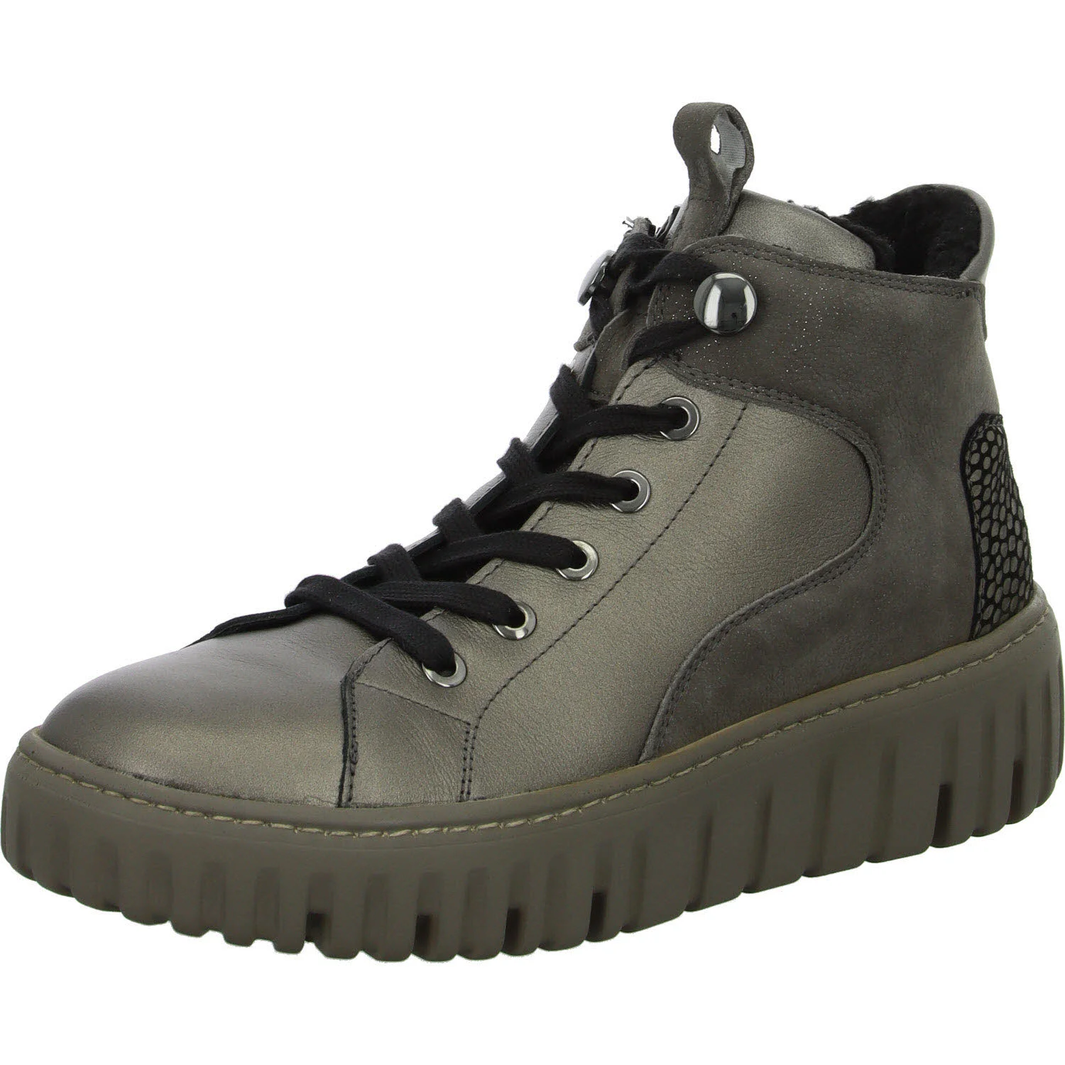 Element 2 von 8 (Bild) – Waldläufer Damen Schnürstiefel warm 941804-403/999 H-Livia schiefer carbon H (weit)