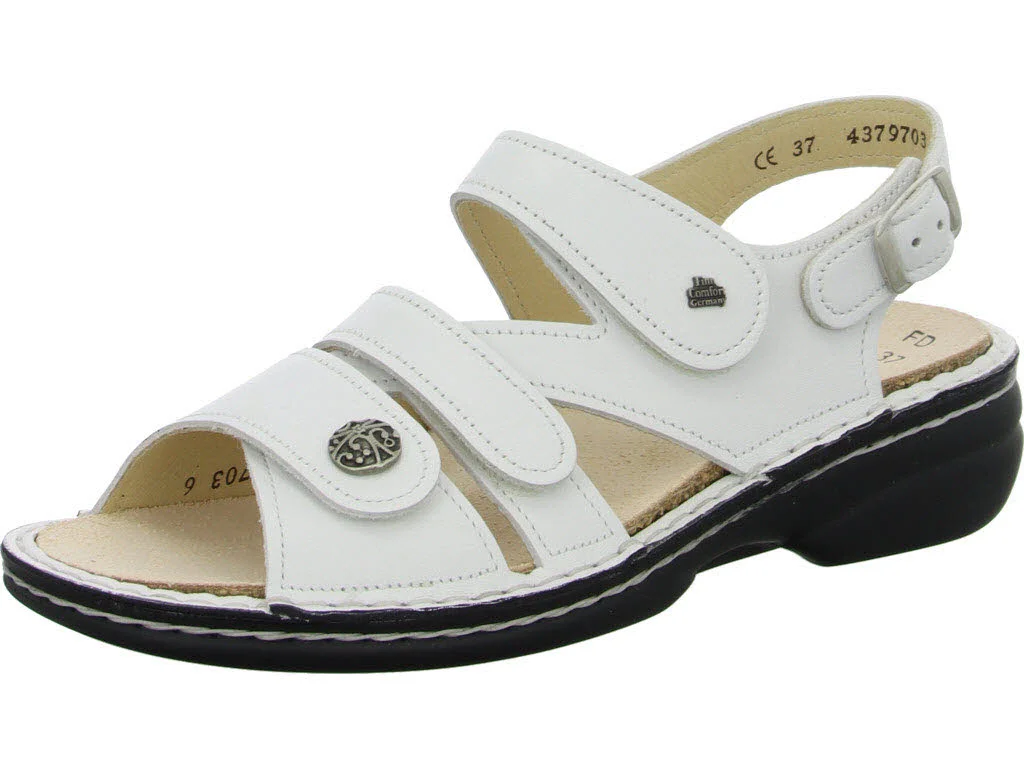 Finn Comfort Damen Sandalen 02562-001000 Gomera weiss weit