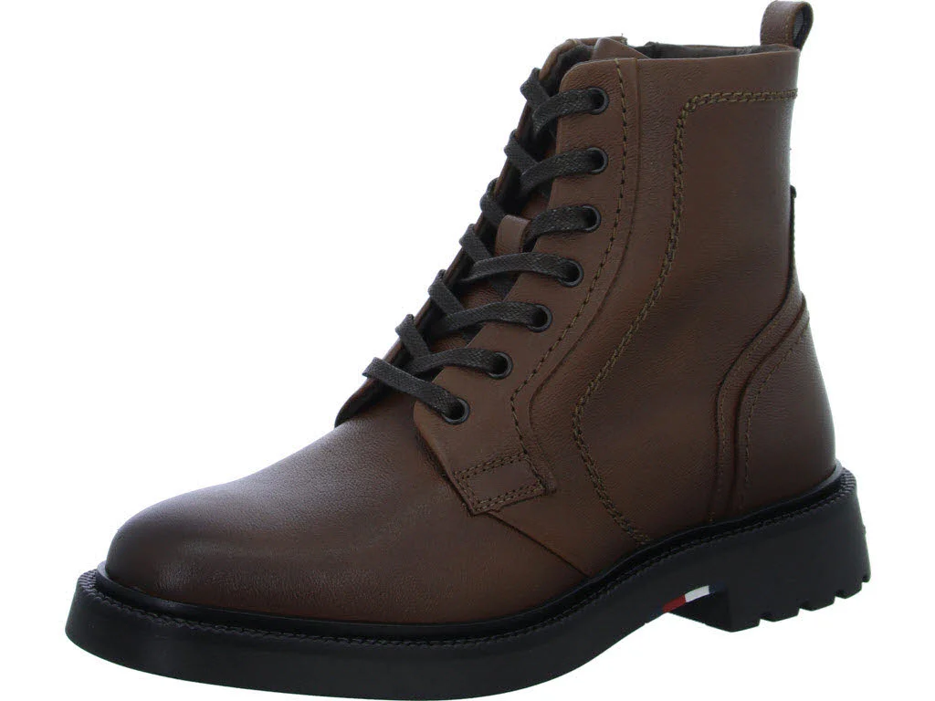 Tommy Hilfiger Herren Schnürstiefel FM0FM05183GVI HILFIGER COMFORT LWT LTH BOOT winter cognac normal