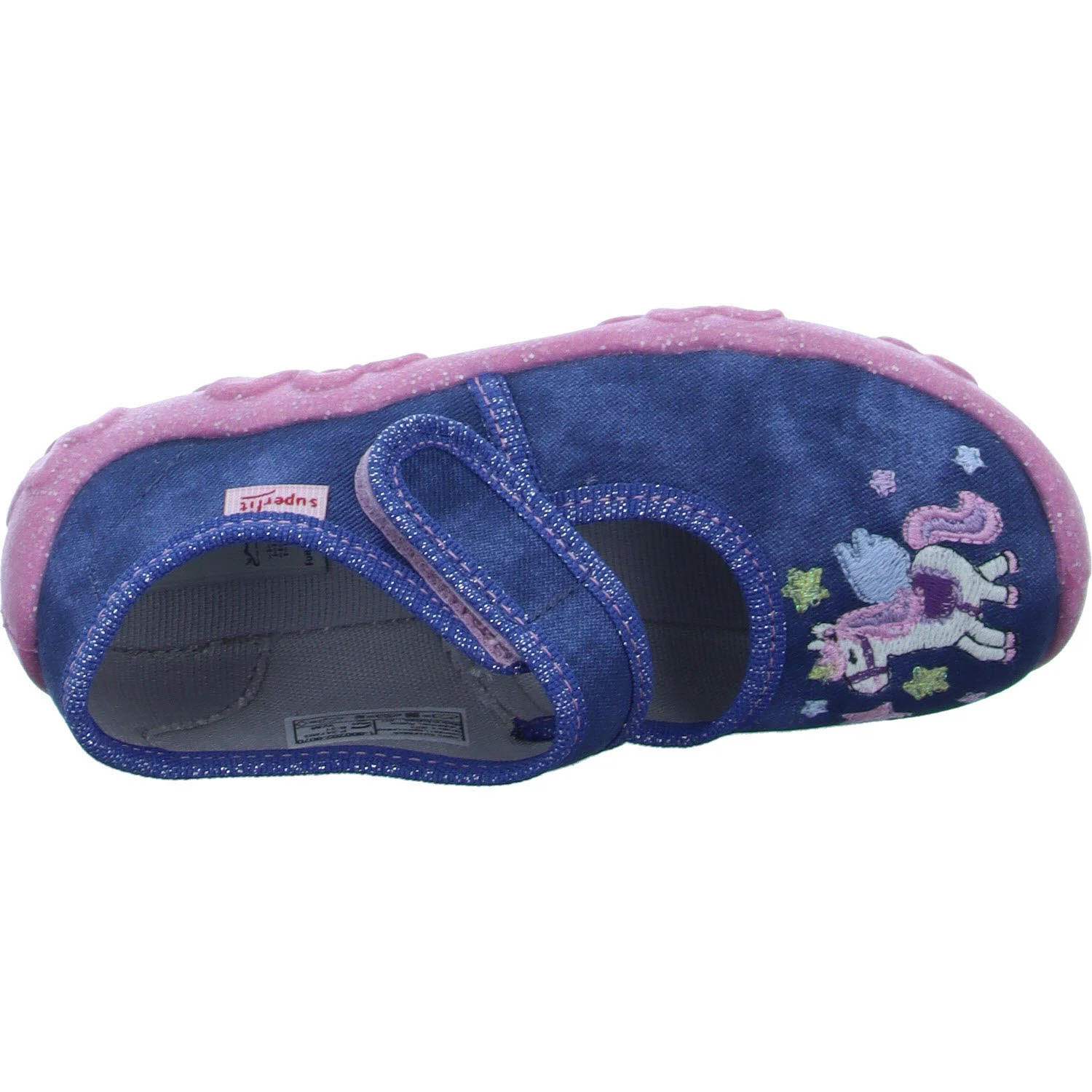 Superfit Kinder Hausschuhe 1-800282-8070 Bonny blau/pink WMS mittel
