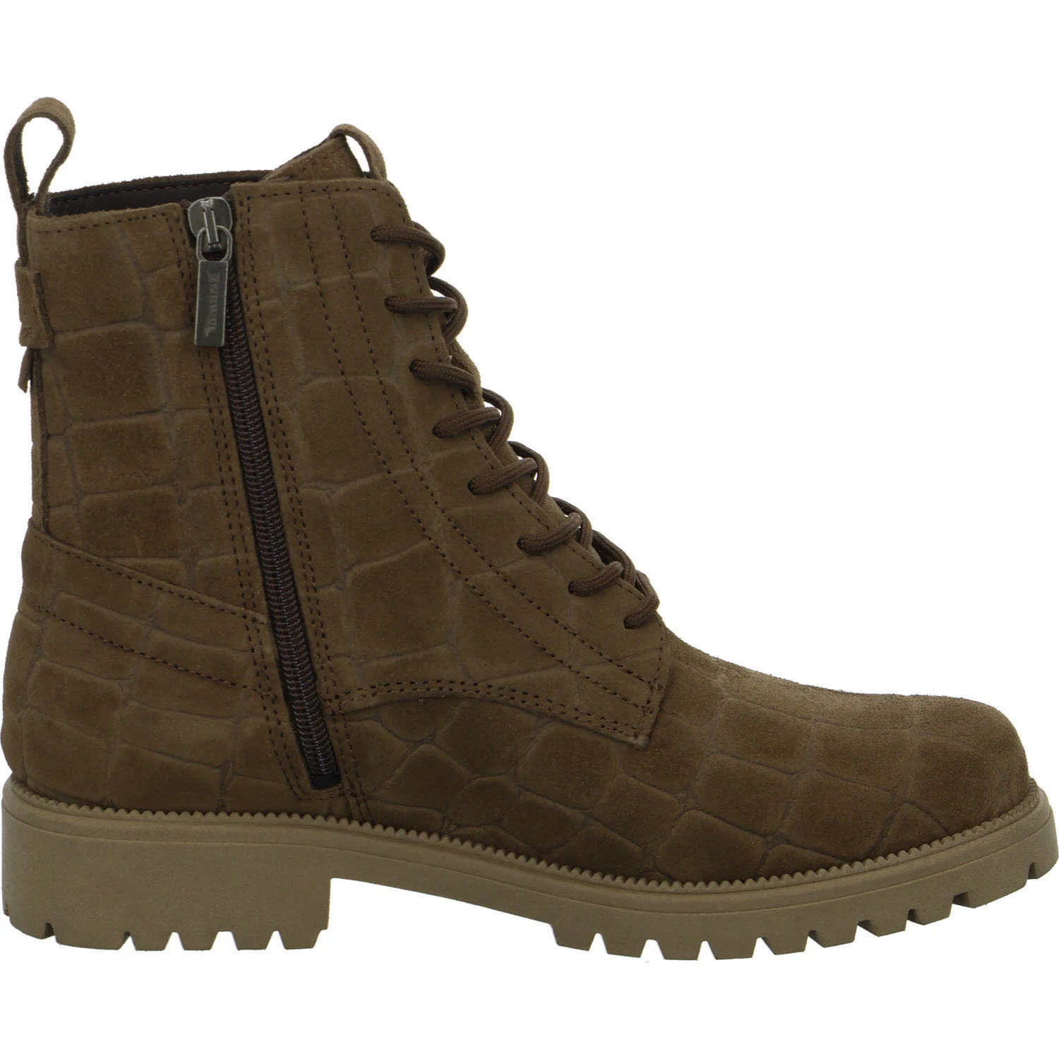 Tamaris Damen Schnürstiefel 1-25402-43-330 1-25402-43 taupe structure normal