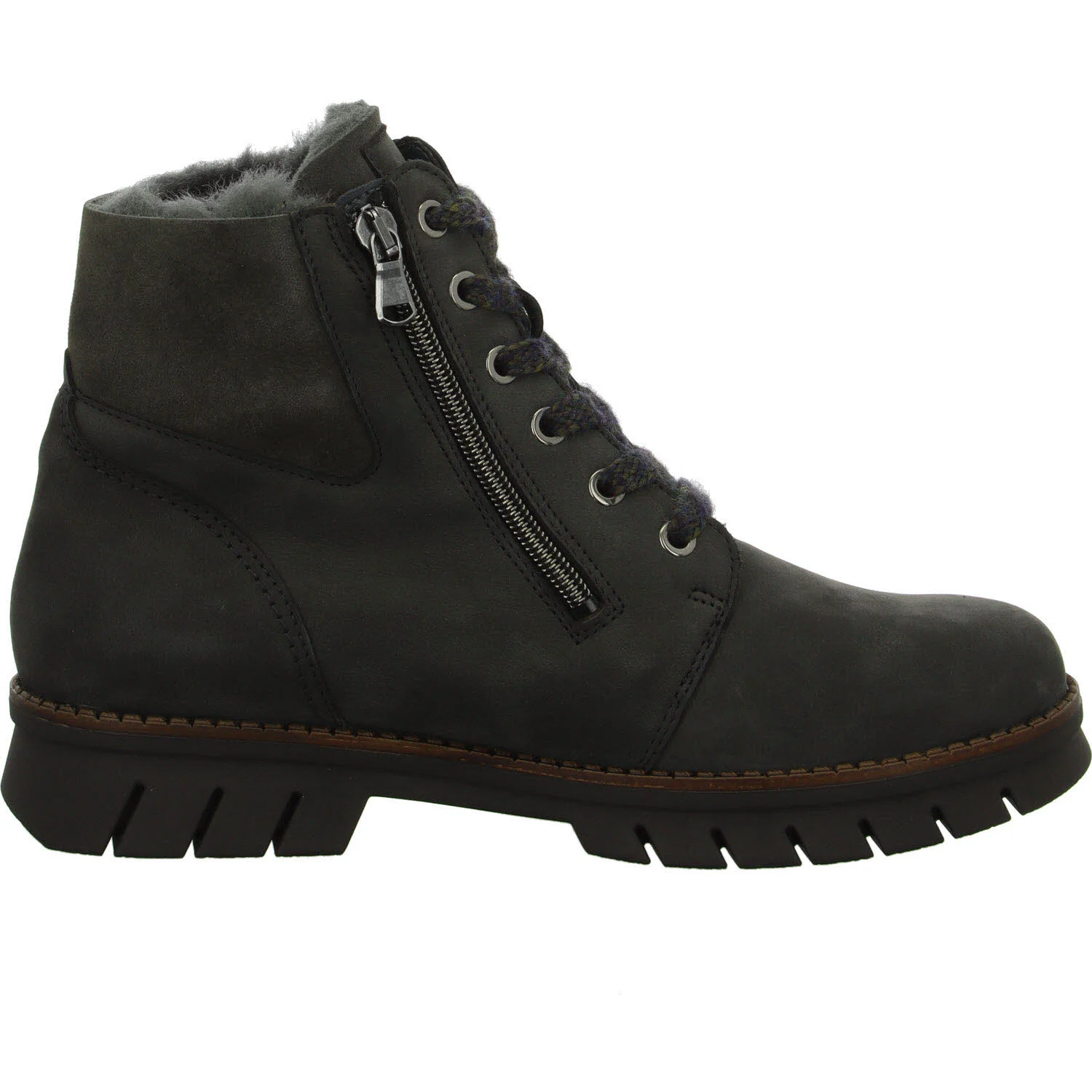 Waldläufer Damen Schnürstiefel warm 975901-200/052 H-Xara carbon H (weit)