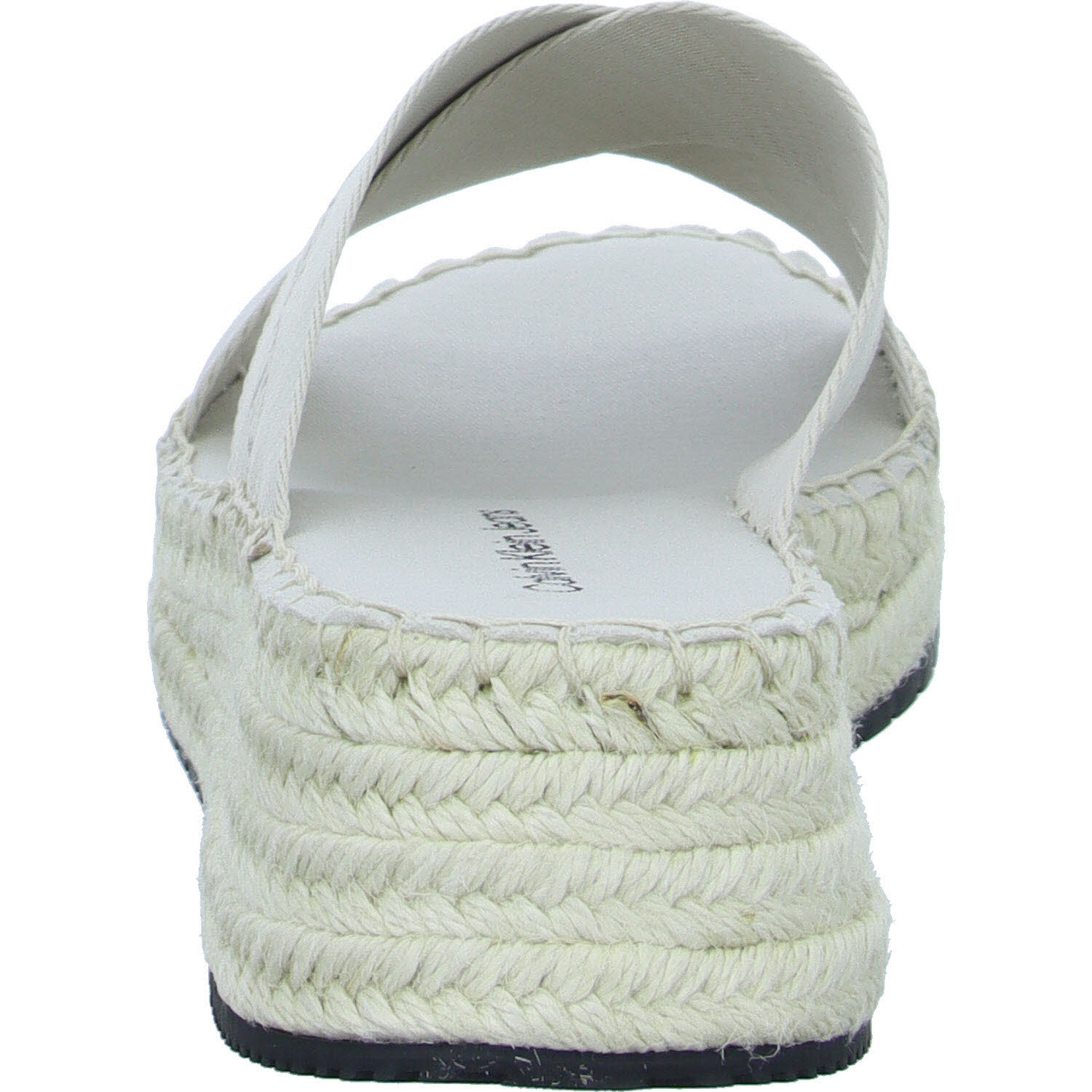 Calvin Klein Damen Pantoletten YW0YW01364ACF SPORTY WEDGE ROPE SANDAL MR Triple Eggshell normal