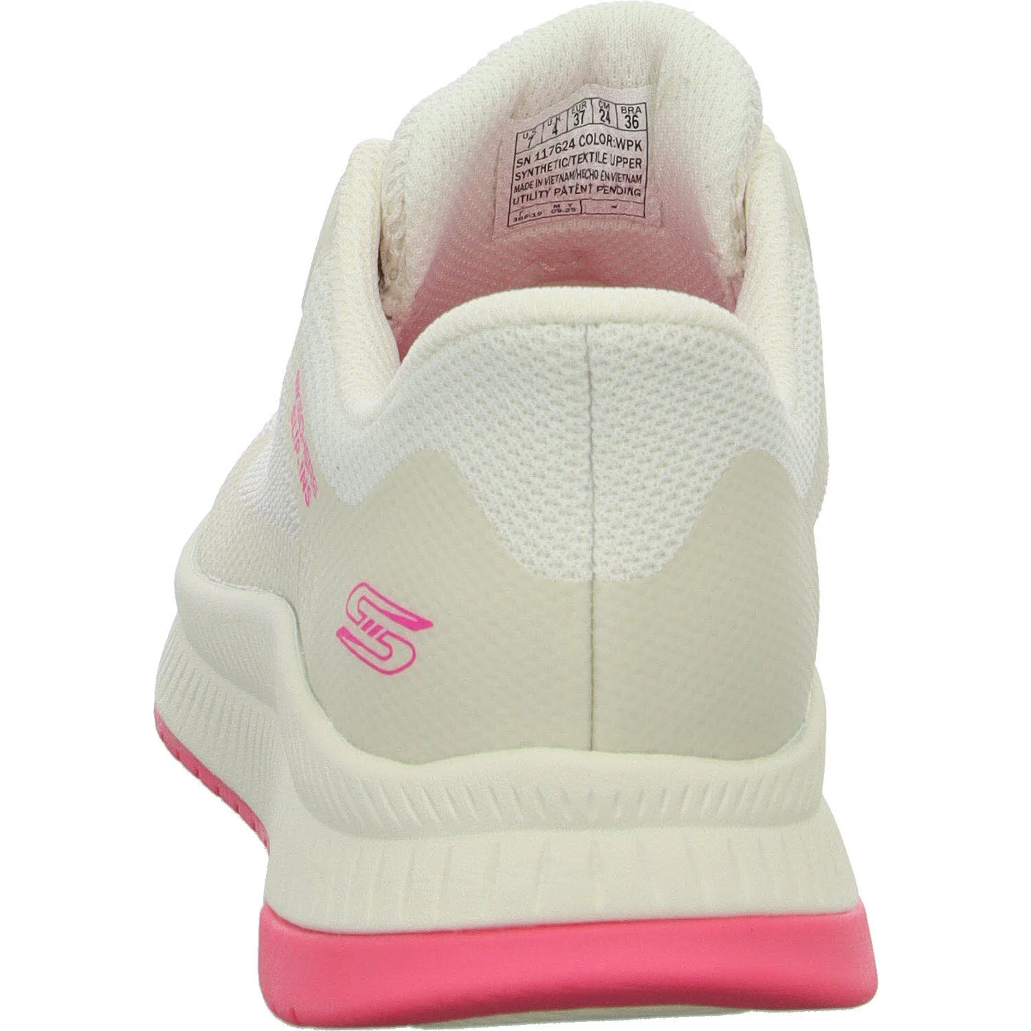 Skechers Damen Slipper 117624 WPK BOBS Squad 4 - Staple Look white/pink normal