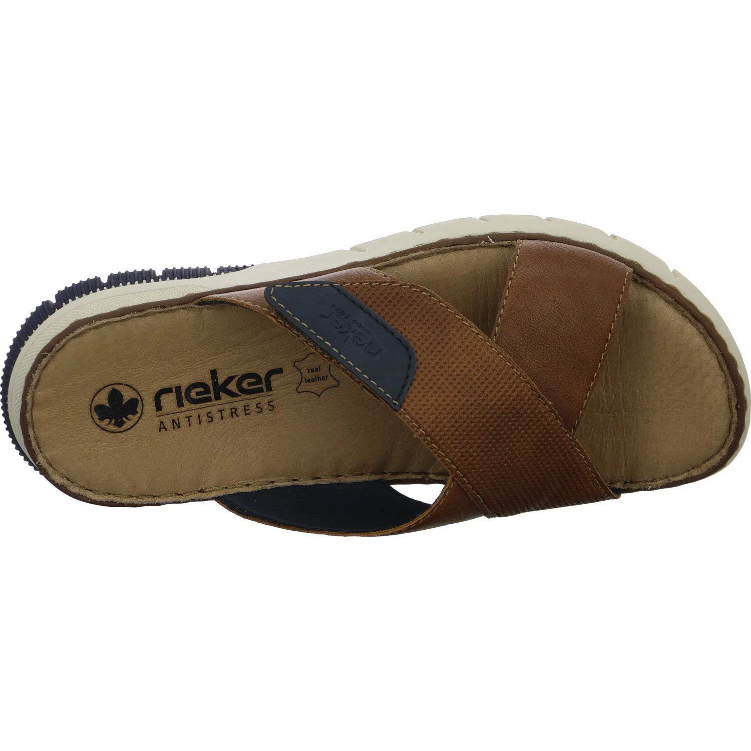 Rieker Pantoletten 25283-22 25283 cuoio/denim G 1/2 (weit)