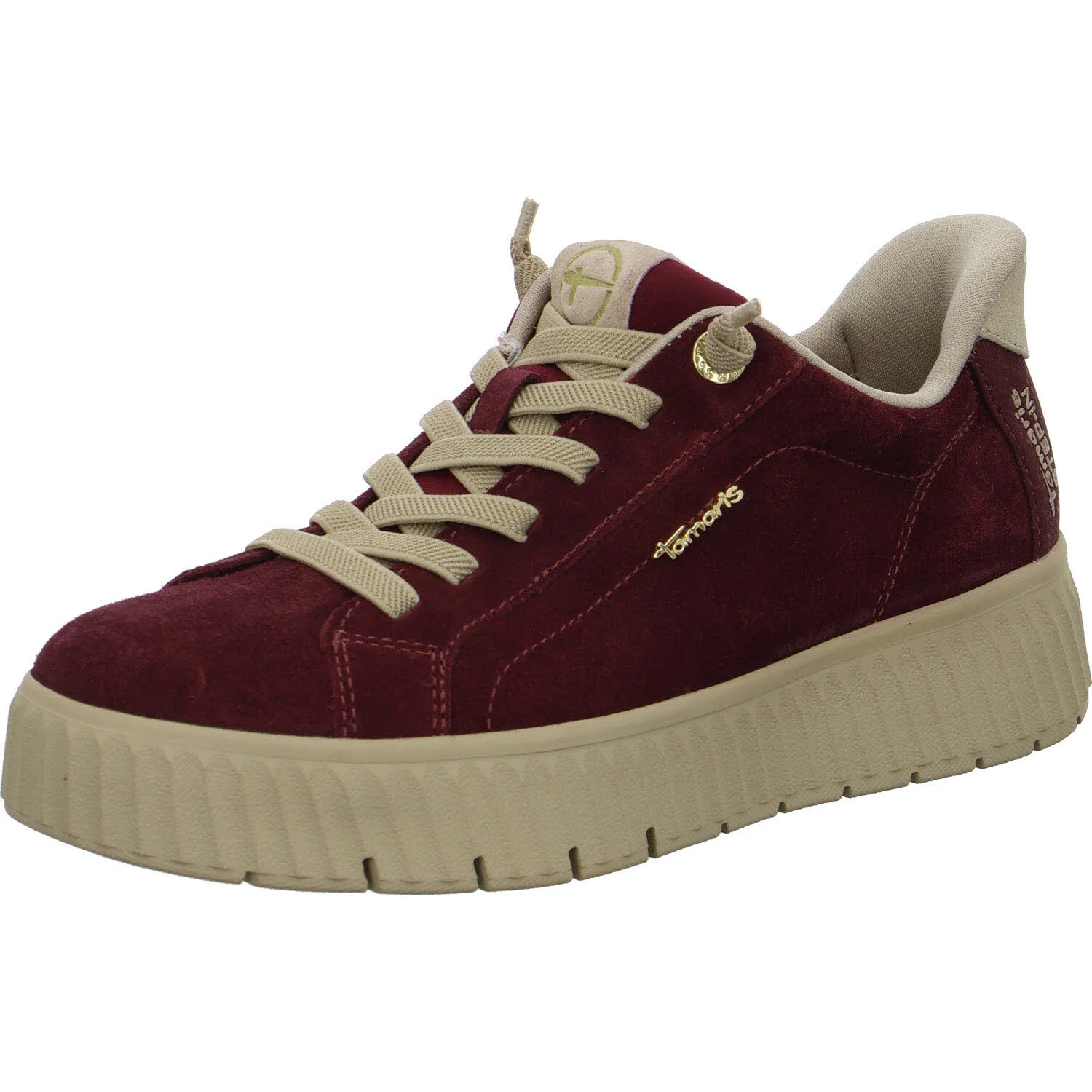 Tamaris Comfort Damen Slipper 8-83720-45/544 8-83720-45 bordeaux suede weit