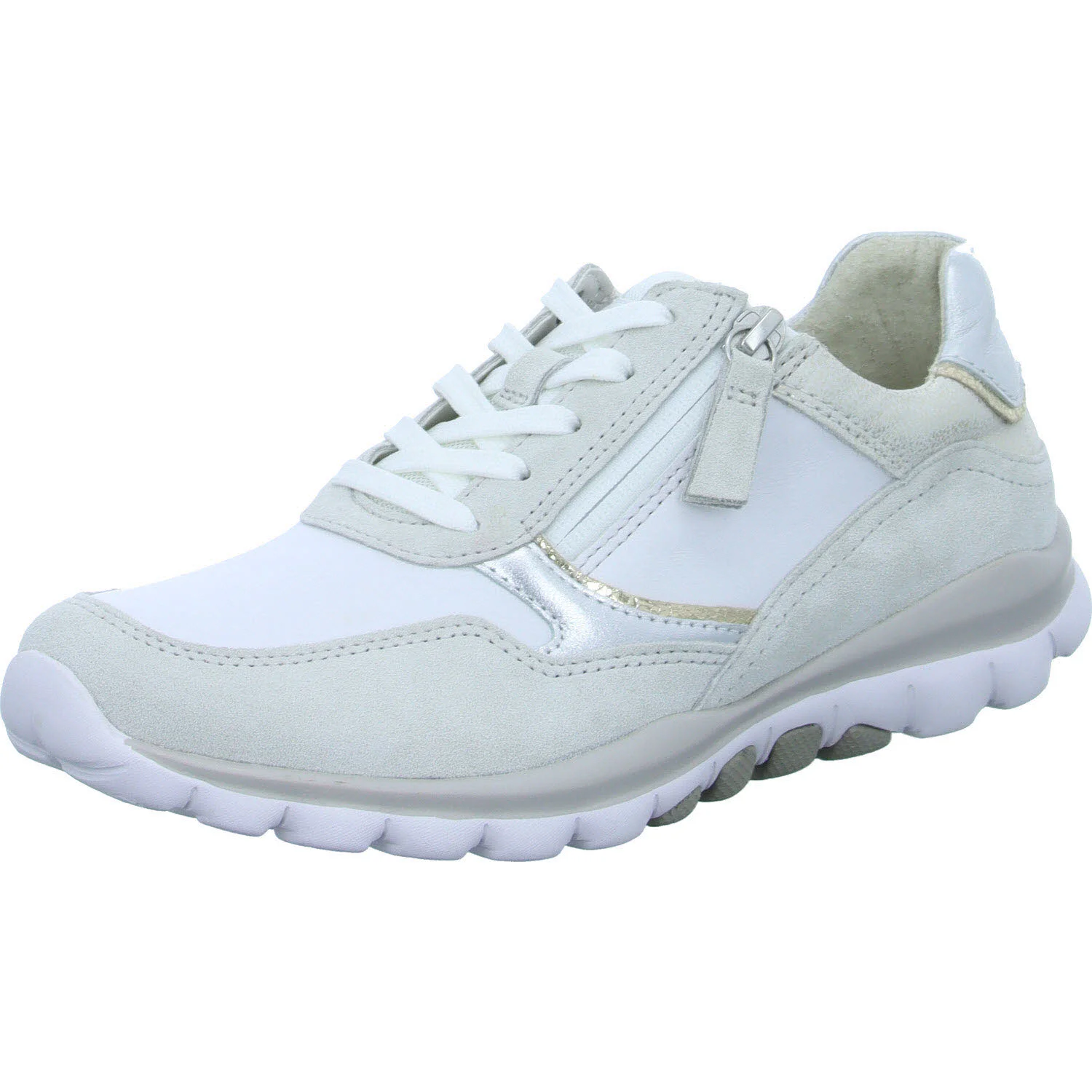 Element 2 von 8 (Bild) – Gabor Rollingsoft Damen Schnürschuhe 46.967.51 46.967 weiss/white/silber G (normal)