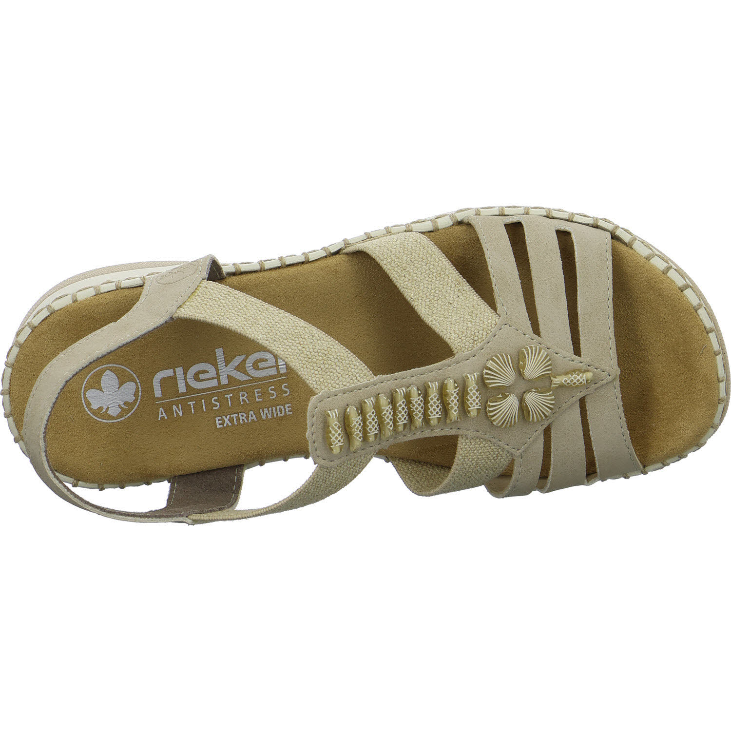 Rieker Damen Sandalen 66201-62 66201 ginger H (extra weit)