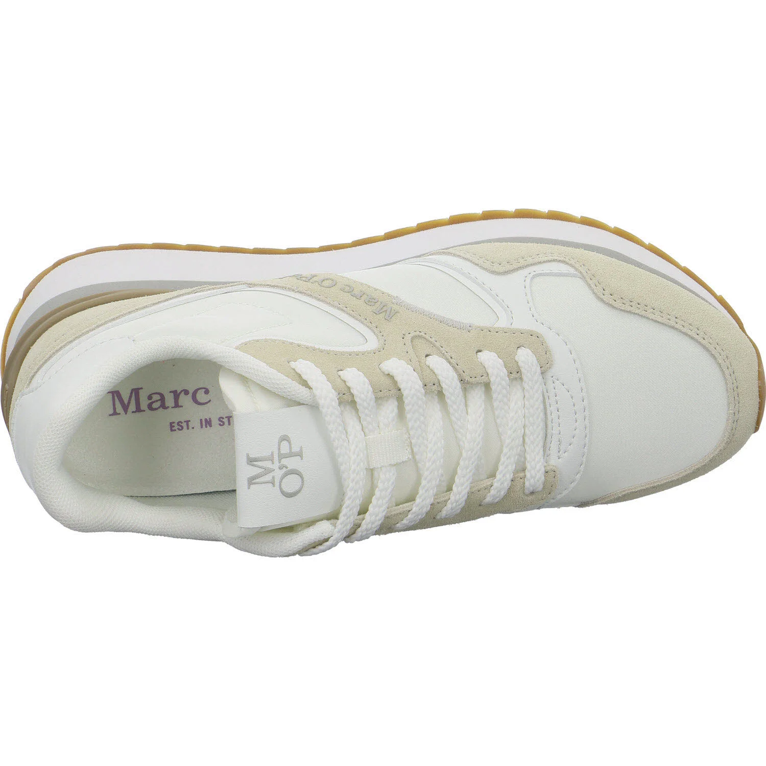 Marc O'Polo Damen Schnürschuhe 602 19323502 349 933 602 19323502 349 gray silk/offwhite normal
