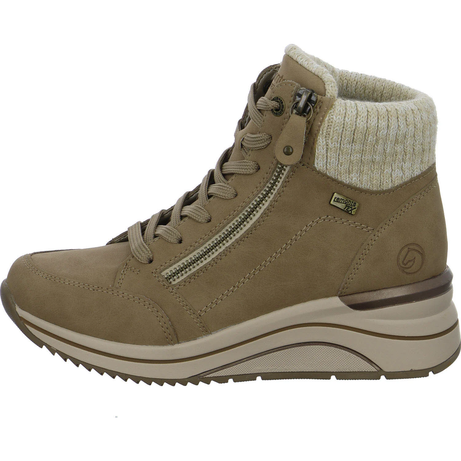 Element 6 von 8 (Bild) – Remonte Damen Schnürstiefel D0T77-21 D0T77 camel/offwhite-metallic/camel H (extra weit)