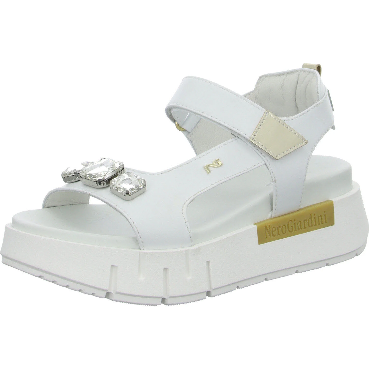 NeroGiardini Damen Sandalen E410707D 707 E410707D bianco normal