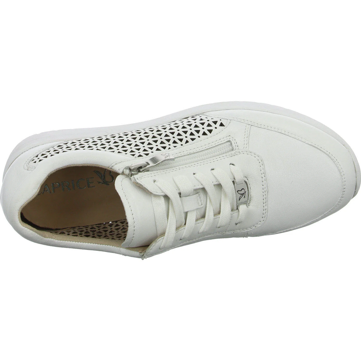 Caprice Damen Schnürschuhe 9-23550-42-102 9-23550-42 white nappa G (normal)